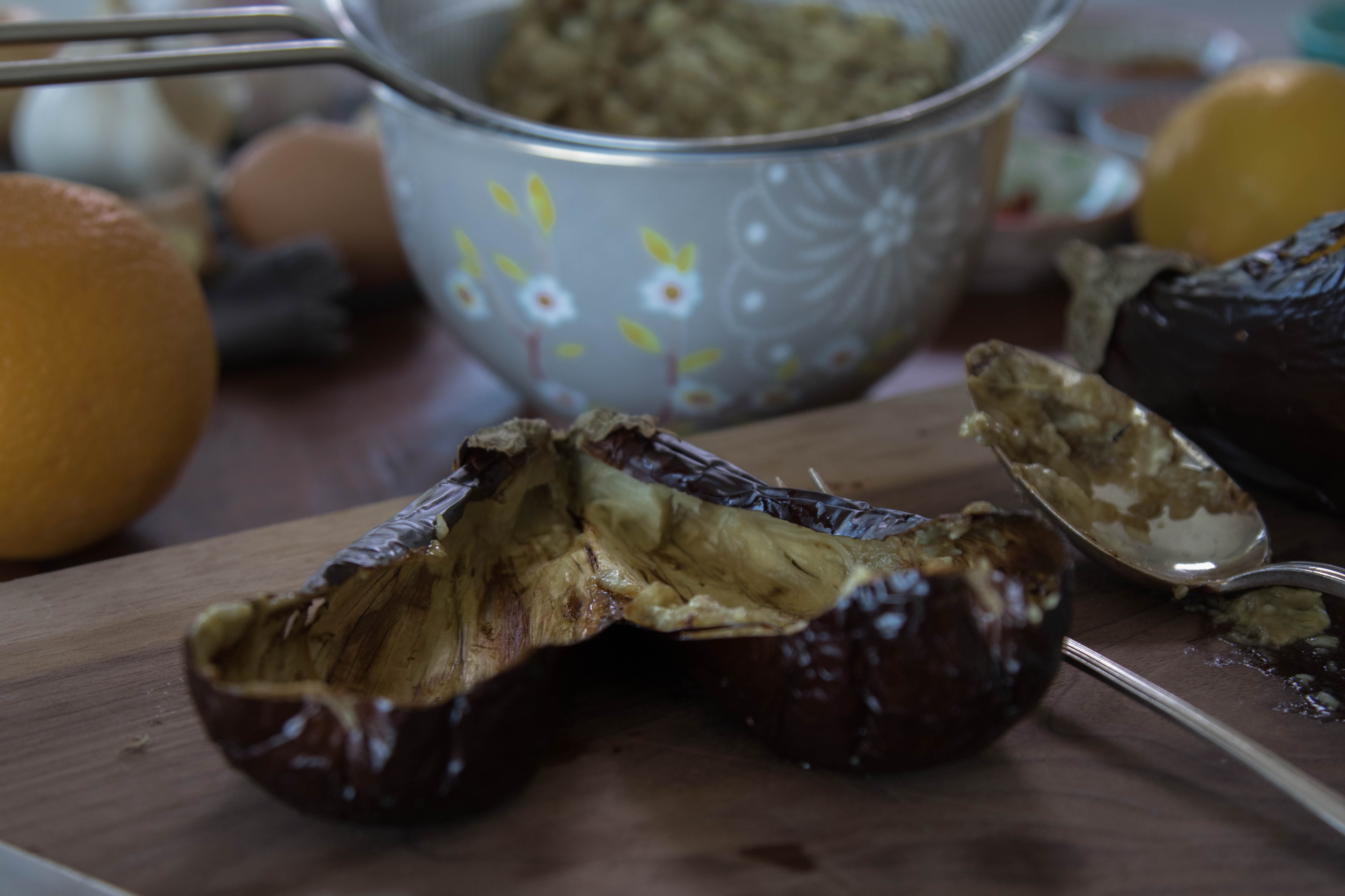 geröstete Aubergine