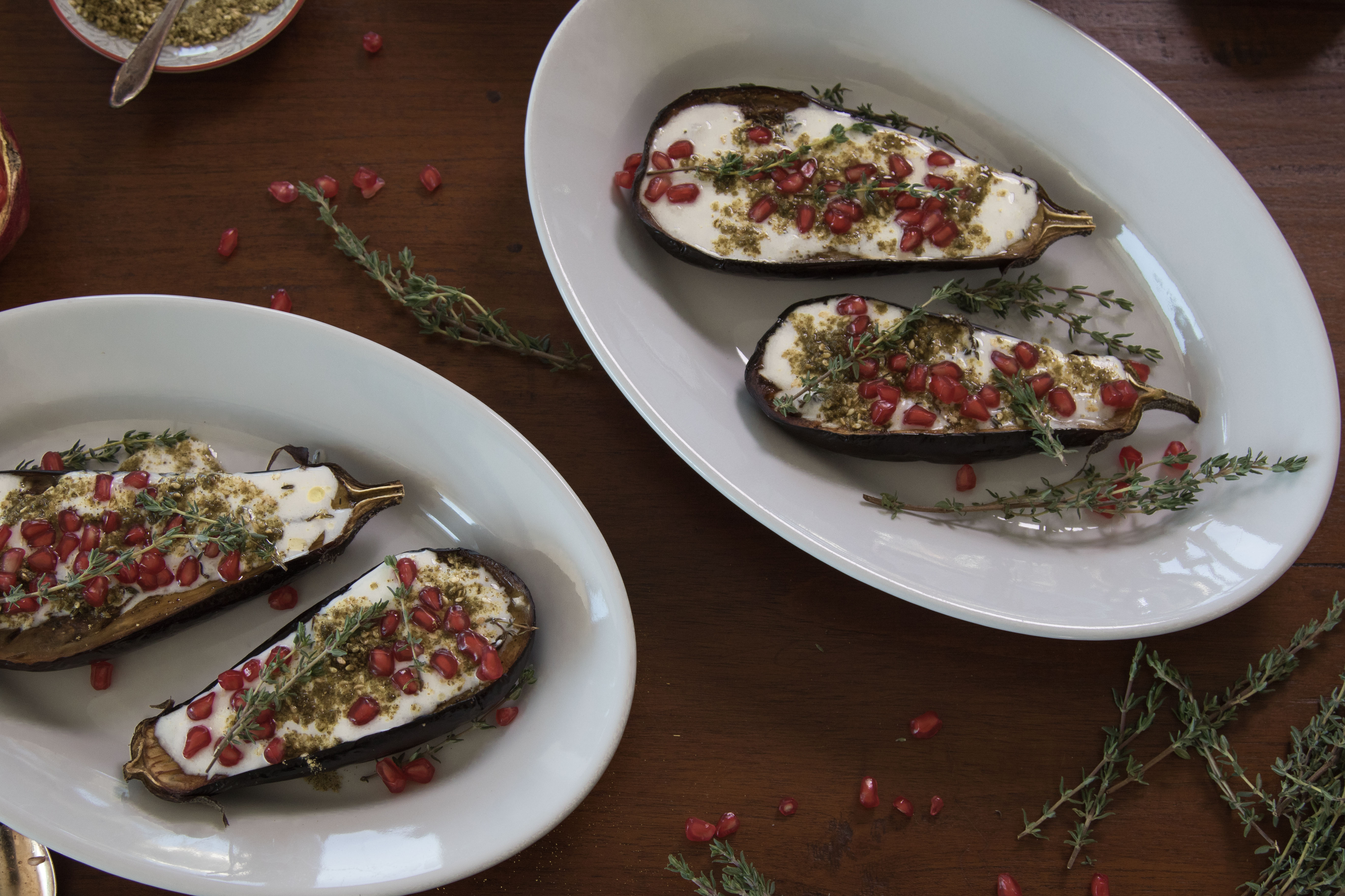 Aubergine mit Buttermilchsauce 