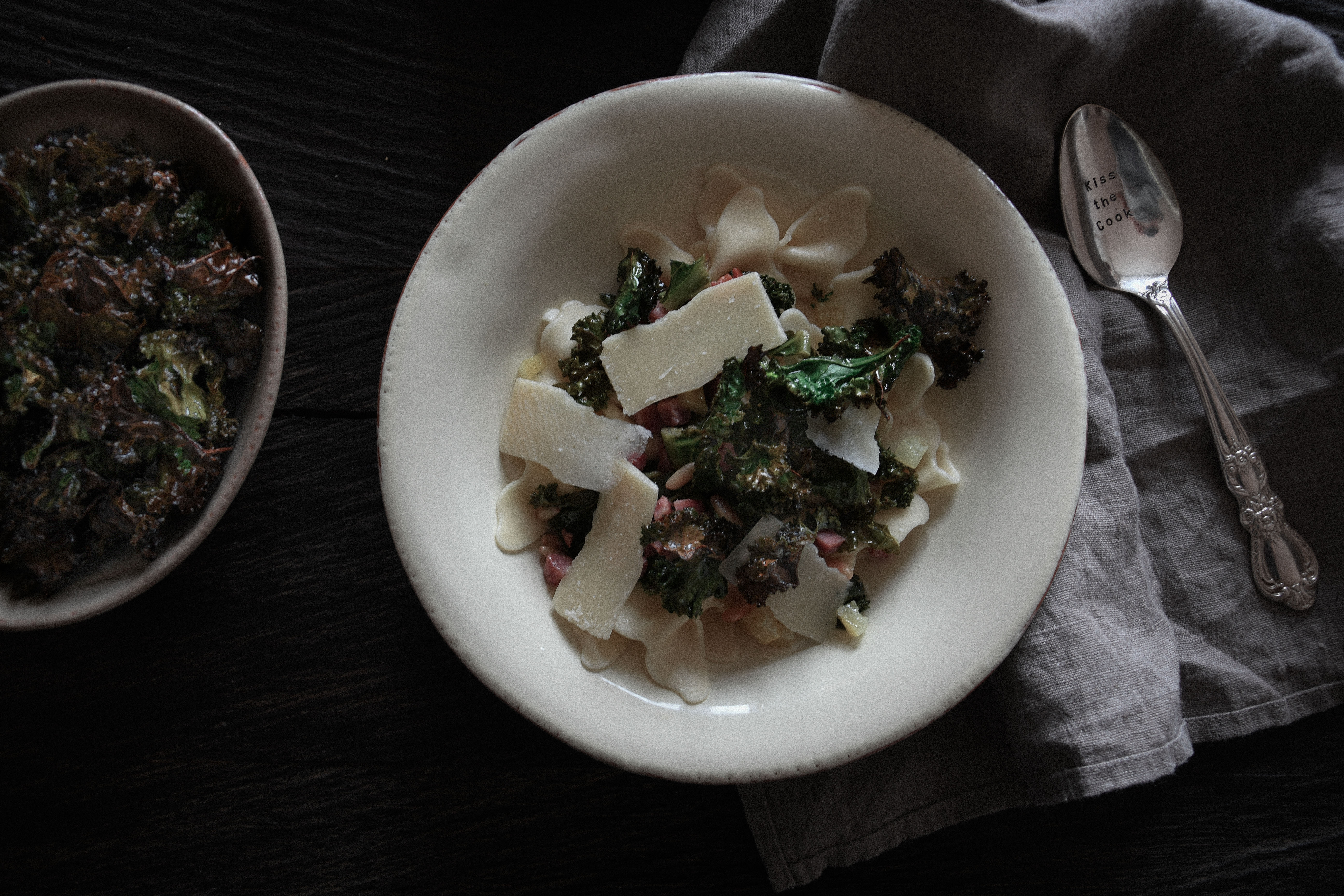 Federkohl, Speck, Zitrone und Parmesan